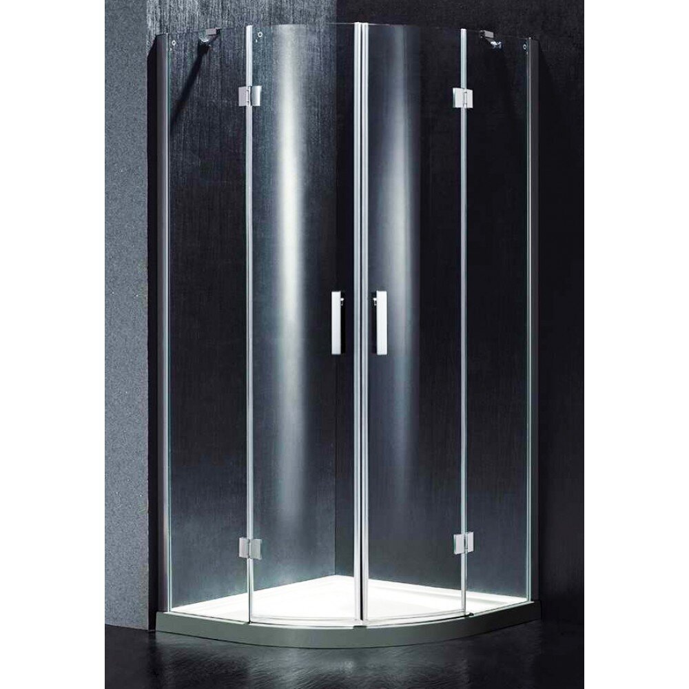 Dušas kabīne BEF14 pelēka bez paliktņa (tikai stikls) cena un informācija | Dušas kabīnes | 220.lv