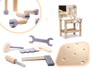 Statīvs ar koka instrumentiem uz galda "DIY" cena un informācija | Rotaļlietas zēniem | 220.lv