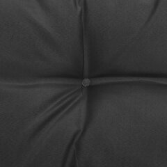 Stūra dārza dīvāns ar antracīta spilveniem, melns цена и информация | Садовые стулья, кресла, пуфы | 220.lv