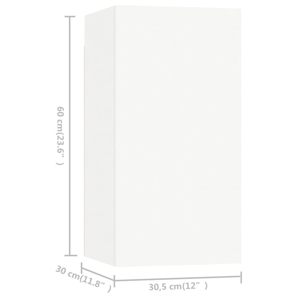 Televizora skapīši, 30,5x30x60 cm, 7 gab., balts cena un informācija | TV galdiņi | 220.lv