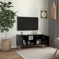 TV skapis ar koka kājām, 103,5x35x50 cm, melns cena un informācija | TV galdiņi | 220.lv