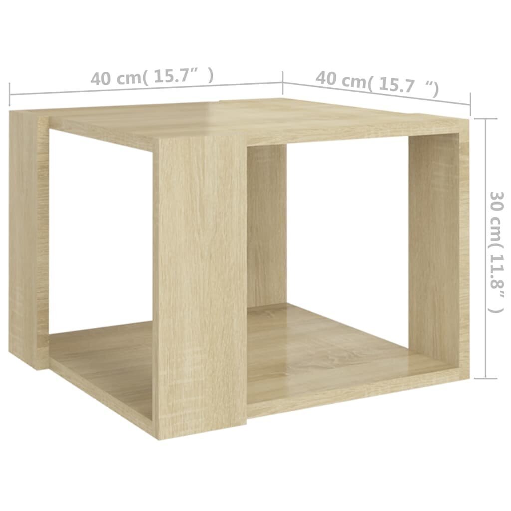 Kafijas galdiņš, 40x40x30 cm, brūns cena un informācija | Žurnālgaldiņi | 220.lv
