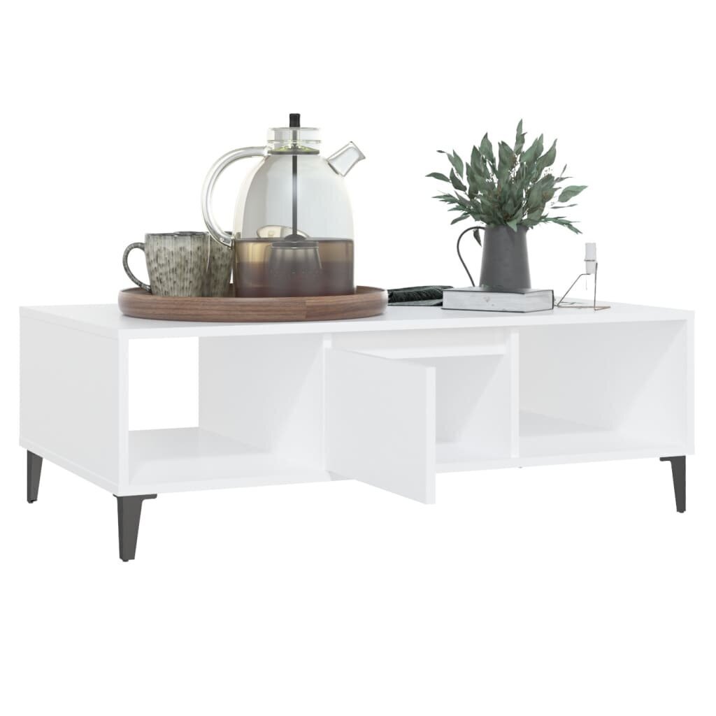 Kafijas galdiņš, balts, 103.5x60x35 cm cena un informācija | Žurnālgaldiņi | 220.lv