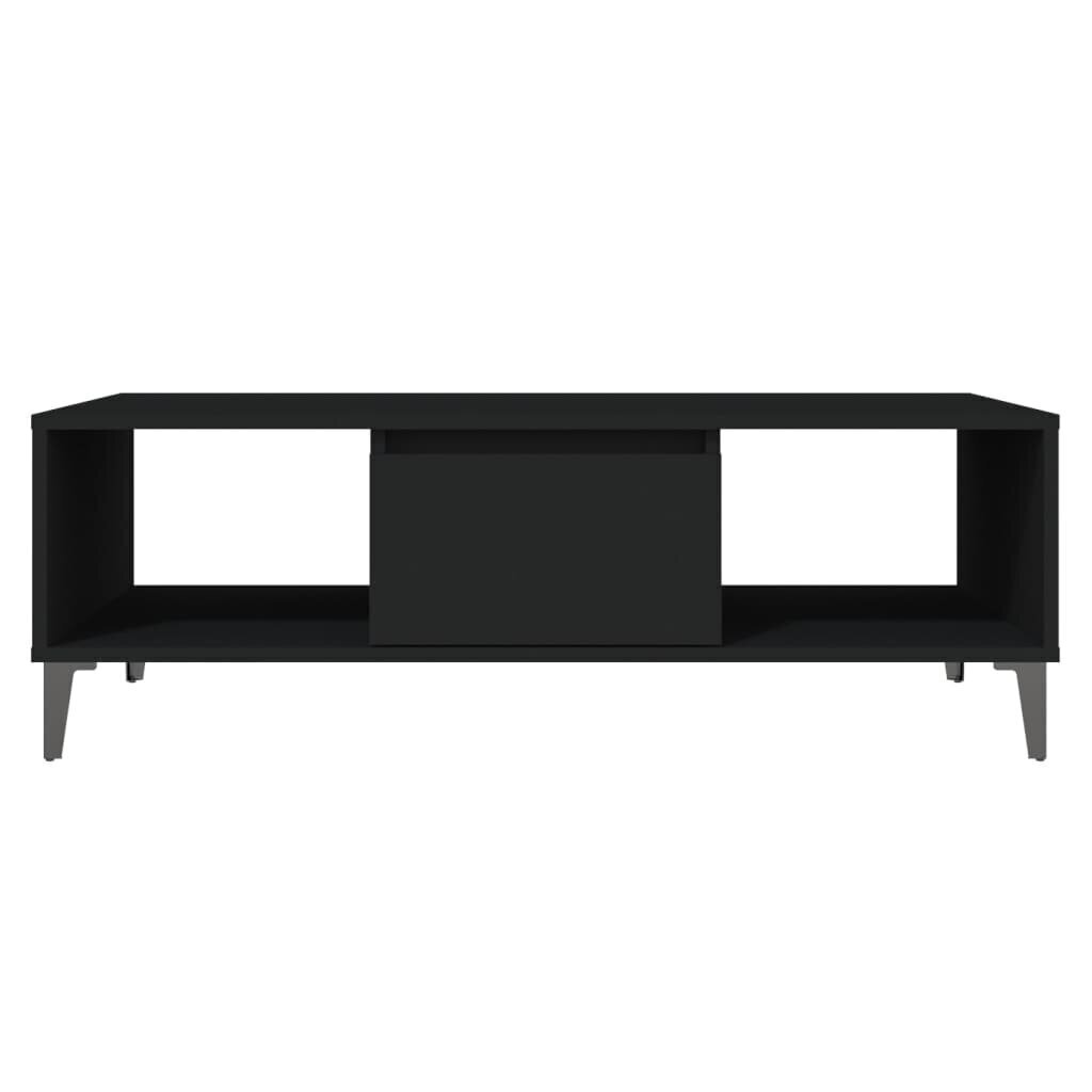 Kafijas galdiņš, melns, 103.5x60x35 cm, spīdīgs cena un informācija | Žurnālgaldiņi | 220.lv