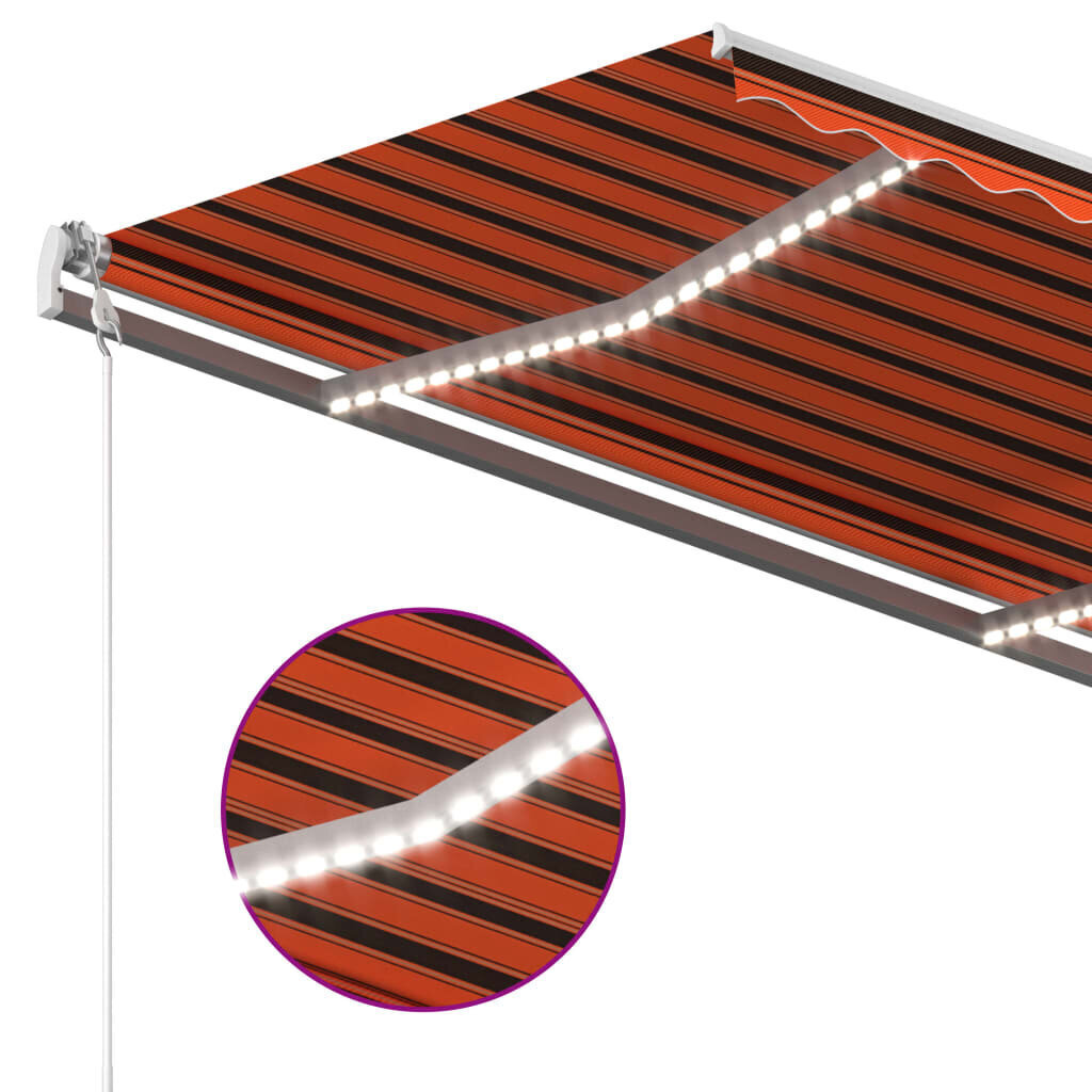 Ar rokām izvelkama markīze, 350x250 cm, oranža cena un informācija | Saulessargi, markīzes un statīvi | 220.lv