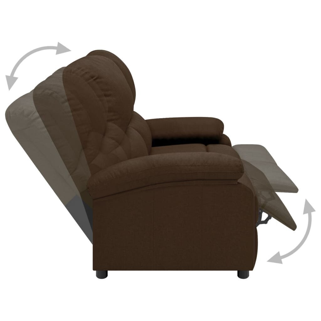 Dvivietė atlošiama sofa, ruda cena un informācija | Dīvāni | 220.lv