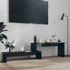 Televizora skapītis, 180x30x43 cm, melns cena un informācija | TV galdiņi | 220.lv