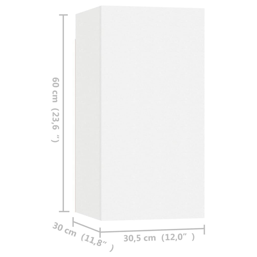 Televizora skapīši, 30,5x30x60 cm, 4 gab., balts цена и информация | TV galdiņi | 220.lv