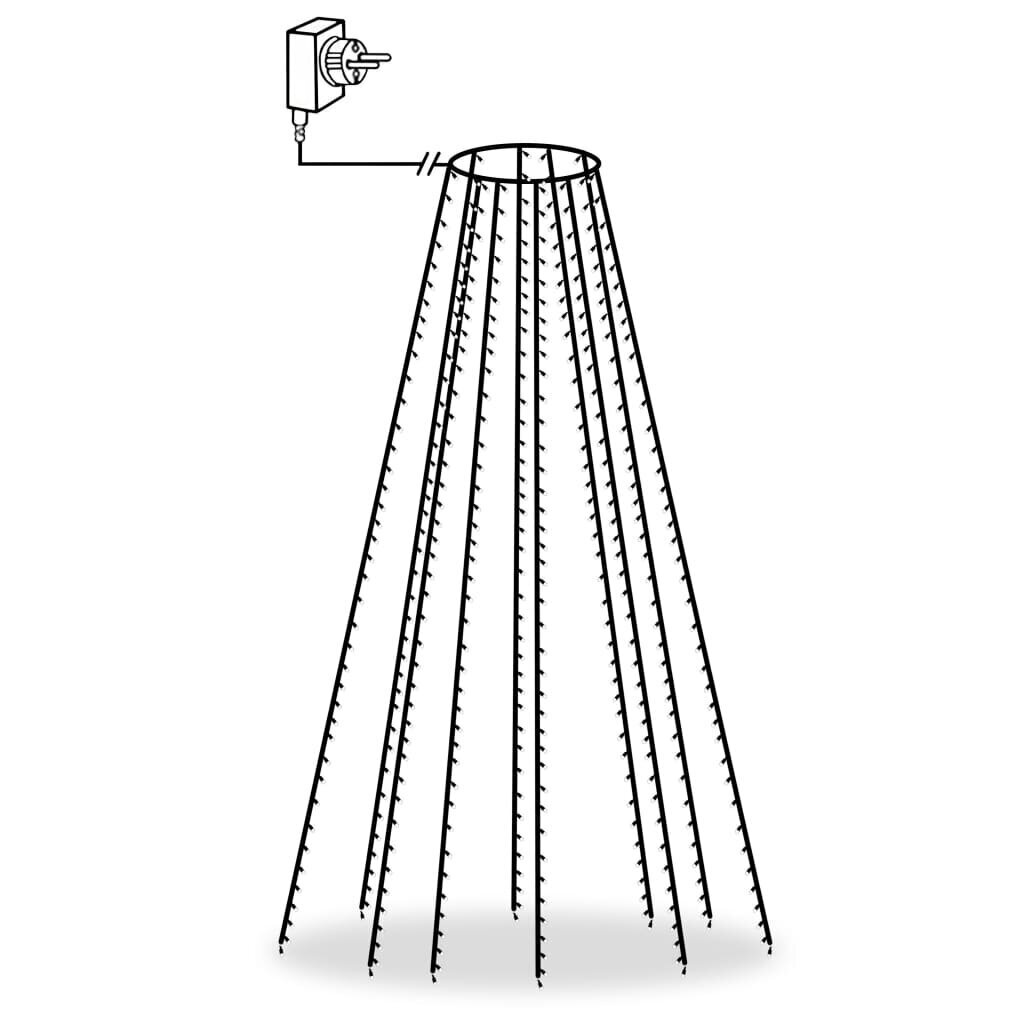 vidaXL Ziemassvētku lampiņas, 500 LED, IP44, 500 cm cena un informācija | Ziemassvētku lampiņas, LED virtenes | 220.lv