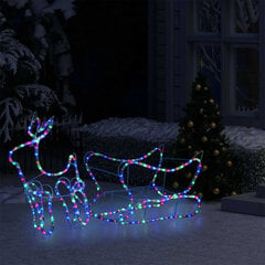 Ziemassvētku āra rotājums brieži un kamanas, 252 LED gaismas cena un informācija | Ziemassvētku dekorācijas | 220.lv