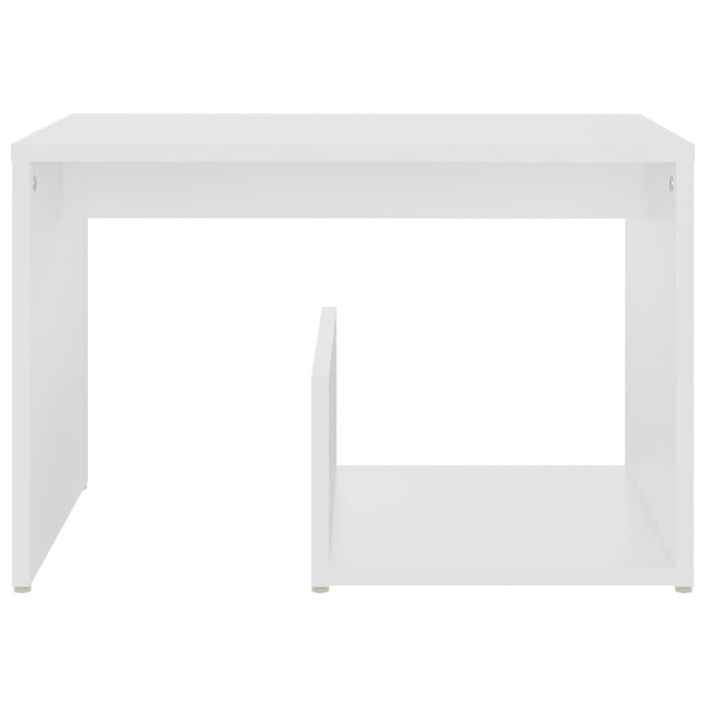 Sānu galds, 59x36x38 cm, balts cena un informācija | Žurnālgaldiņi | 220.lv