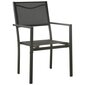 Dārza krēsls, 2 gab., melns cena un informācija | Dārza krēsli | 220.lv