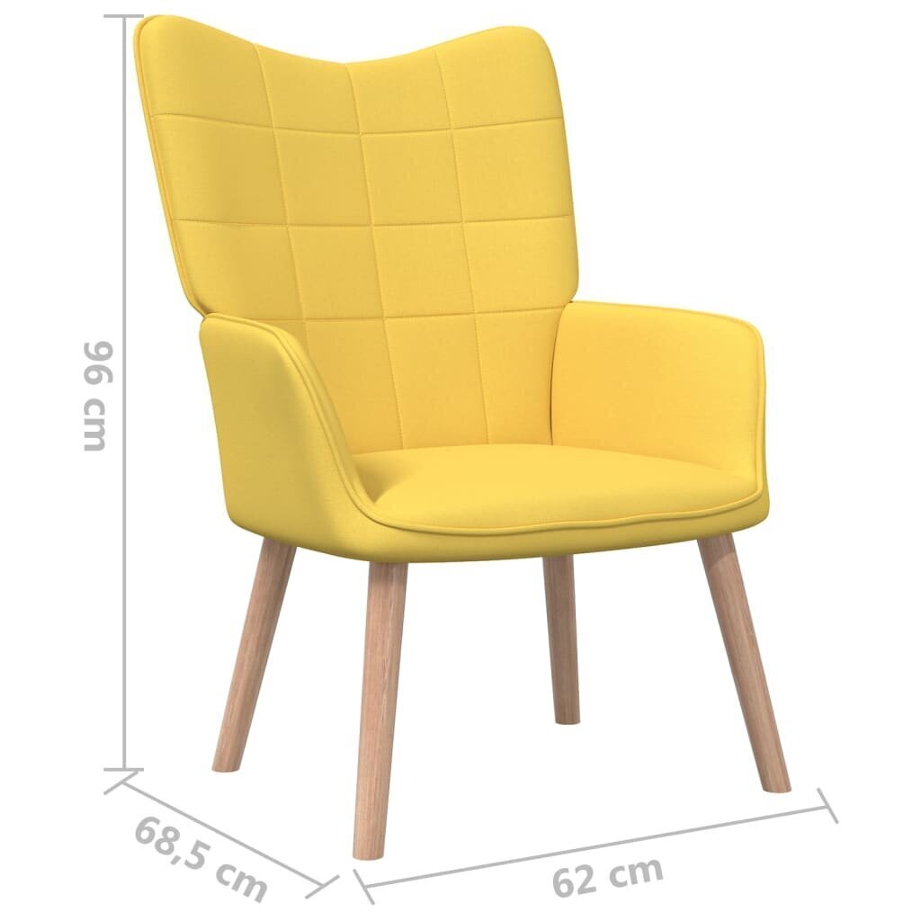 Atpūtas krēsls, dzeltens, 62x68.5x96 cm cena un informācija | Atpūtas krēsli | 220.lv