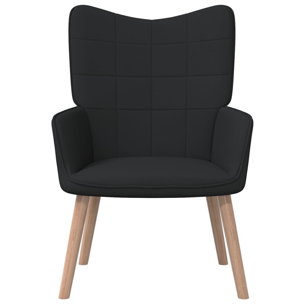 Atpūtas krēsls ar kāju balstu, 62x68,5x96 cm, melns cena un informācija | Atpūtas krēsli | 220.lv