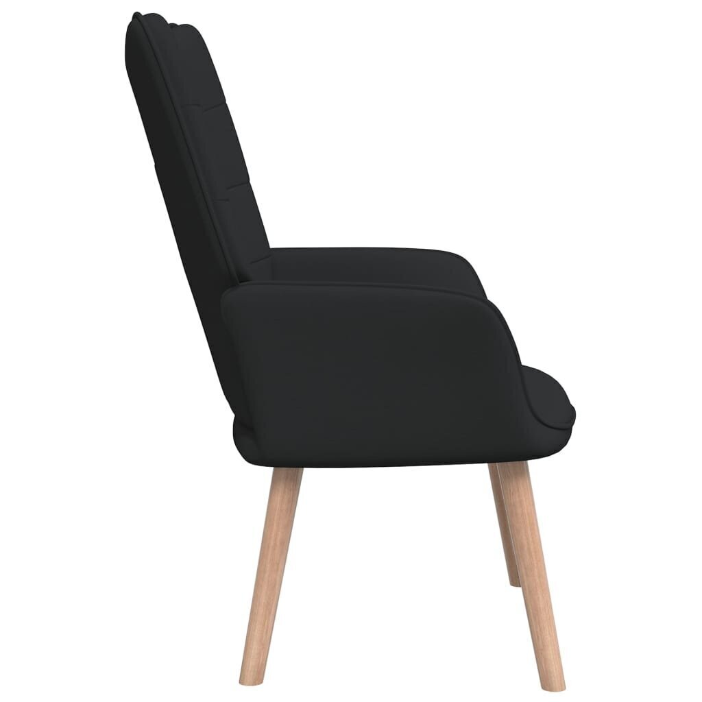 Atpūtas krēsls ar kāju balstu, 62x68,5x96 cm, melns цена и информация | Atpūtas krēsli | 220.lv