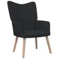 Atpūtas krēsls ar kāju balstu, 62x68,5x96 cm, melns цена и информация | Atpūtas krēsli | 220.lv