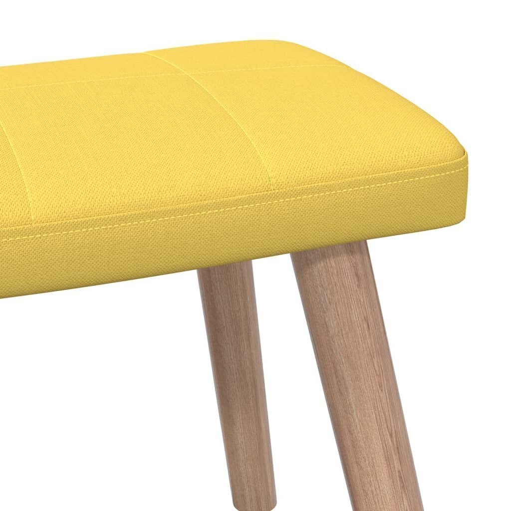 Atpūtas krēsls ar kāju balstu, 62x68,5x96 cm, dzeltens цена и информация | Atpūtas krēsli | 220.lv