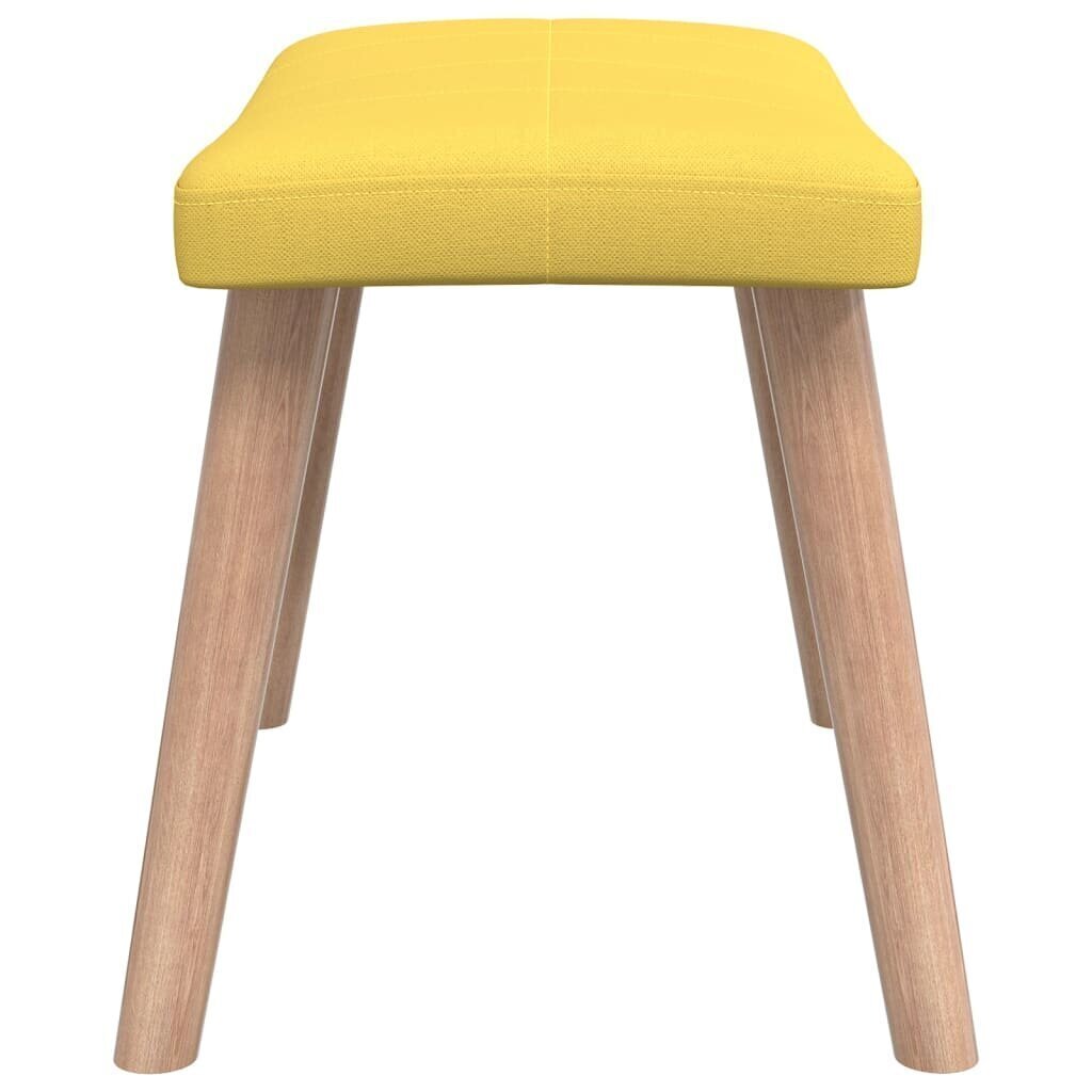 Atpūtas krēsls ar kāju balstu, 62x68,5x96 cm, dzeltens cena un informācija | Atpūtas krēsli | 220.lv