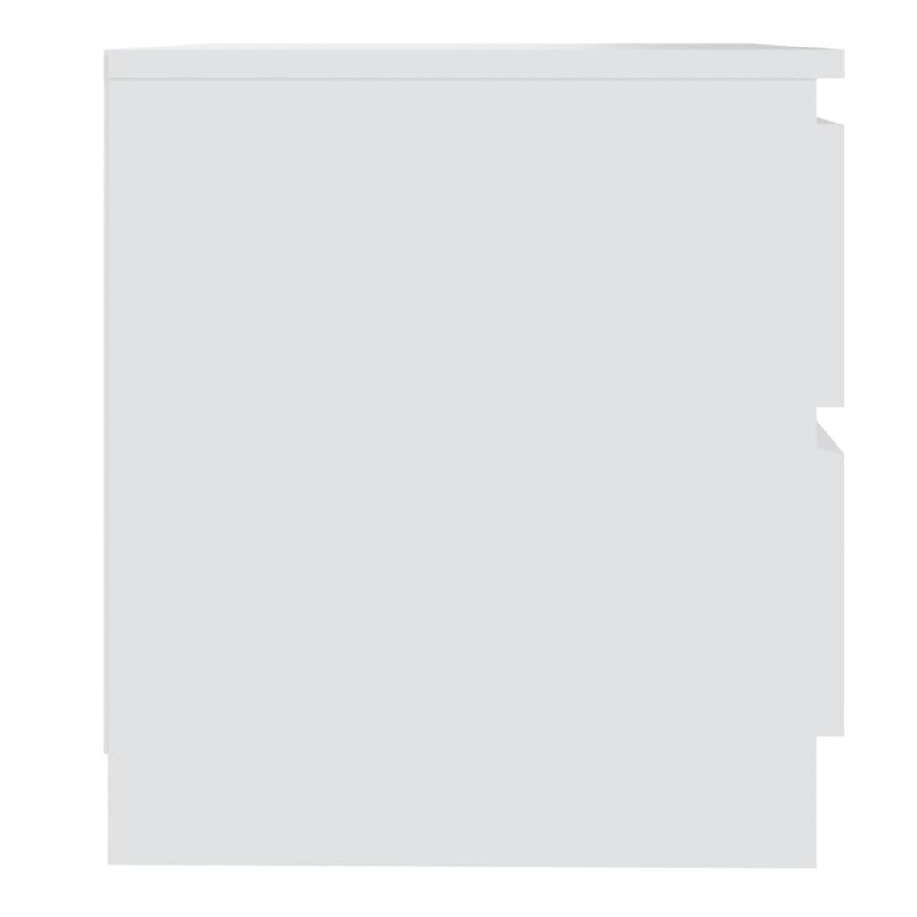 Naktsskapīši, 50x39x43,5 cm, 2 gab., balti cena un informācija | Naktsskapīši | 220.lv
