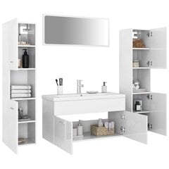 Vannas istabas mēbeļu komplekts, balts, mirdzošs cena un informācija | Vannas istabas mēbeļu komplekti | 220.lv