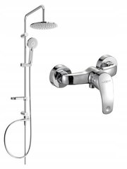 Dušas sistēma ar jaucējkrānu Mexen Carl Fabia, Chrome cena un informācija | Dušas komplekti un paneļi | 220.lv