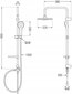 Dušas sistēma ar jaucējkrānu Mexen Erik Cetus, Chrome цена и информация | Dušas komplekti un paneļi | 220.lv