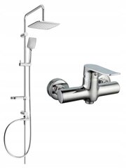 Dušas sistēma ar jaucējkrānu Mexen Sven Pecos, Chrome cena un informācija | Dušas komplekti un paneļi | 220.lv