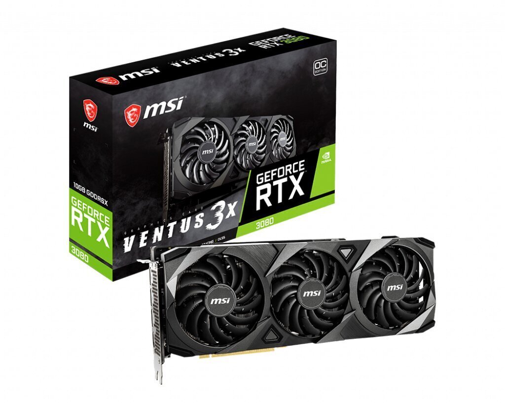 MSI GeForce RTX 3080 Ventus 3X 10G OC cena un informācija | Videokartes (GPU) | 220.lv