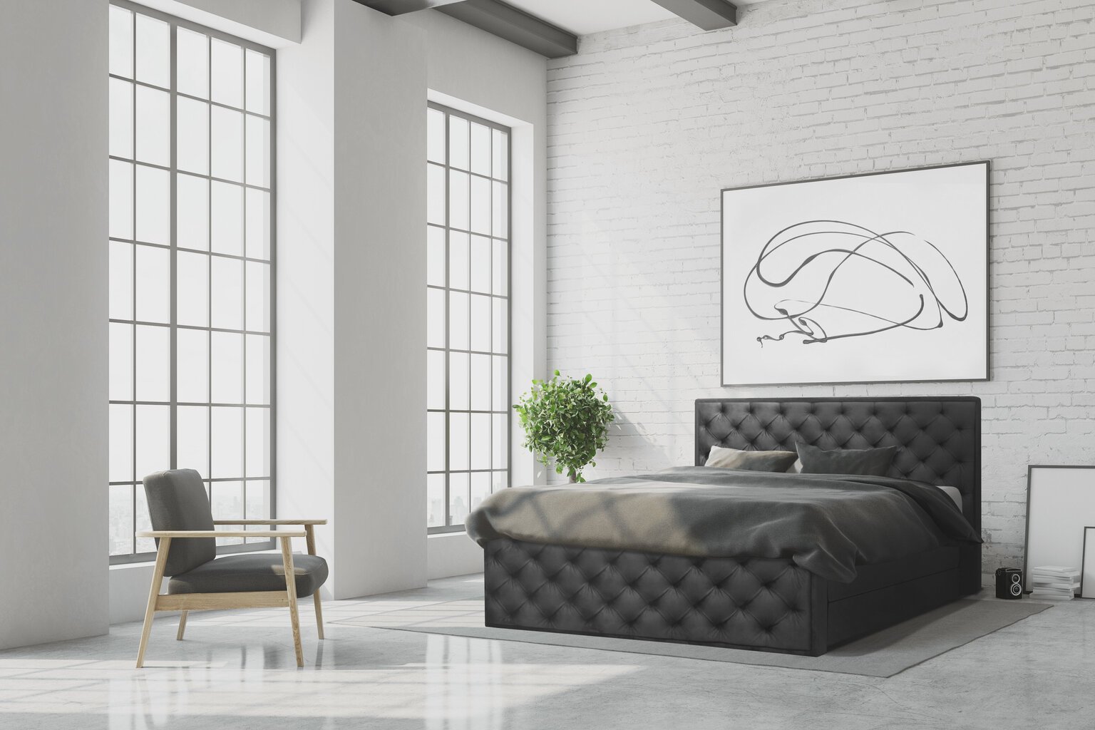 Kontinentālā gulta Suzy, 180x200 cm, pelēka цена и информация | Gultas | 220.lv