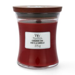 WoodWick aromātiska svece Cinnamon Chai, 275 g cena un informācija | Sveces un svečturi | 220.lv