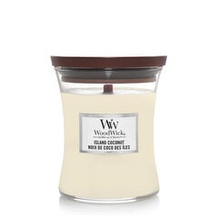 WoodWick aromātiskā svece Island Coconut, 275 g cena un informācija | Sveces un svečturi | 220.lv