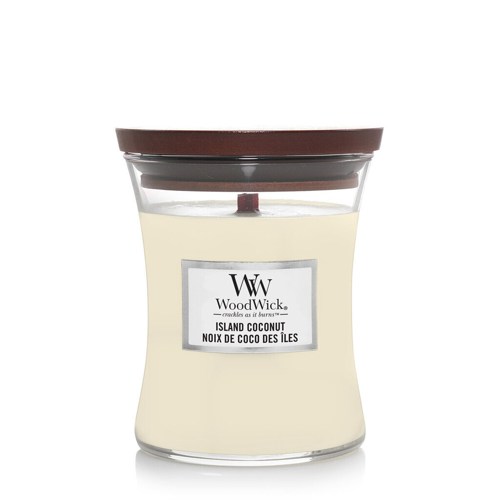 WoodWick aromātiskā svece Island Coconut, 275 g цена и информация | Sveces un svečturi | 220.lv