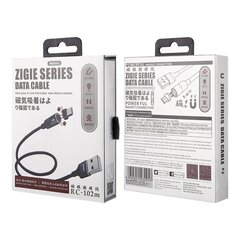 Кабель Remax Zigie Magnetic USB For micro USB 3A 1.2 м, черный (RC-102) цена и информация | Кабели для телефонов | 220.lv