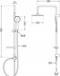 Dušas sistēma ar jaucējkrānu Mexen Carl Caro, Black cena un informācija | Dušas komplekti un paneļi | 220.lv