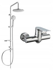 Dušas sistēma ar jaucējkrānu Mexen Carl Pecos, Chrome cena un informācija | Dušas komplekti un paneļi | 220.lv