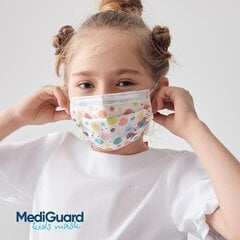 Dzeltenīgas medicīniskās bērnu vienreizējās 3 slāņu sejas maskas, (50 gab.) CANDY cena un informācija | Pirmā palīdzība | 220.lv