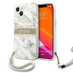 GUHCP13MKMABGR Guess TPU Marble Stripe Case for iPhone 13 Grey цена и информация | Чехлы для телефонов | 220.lv