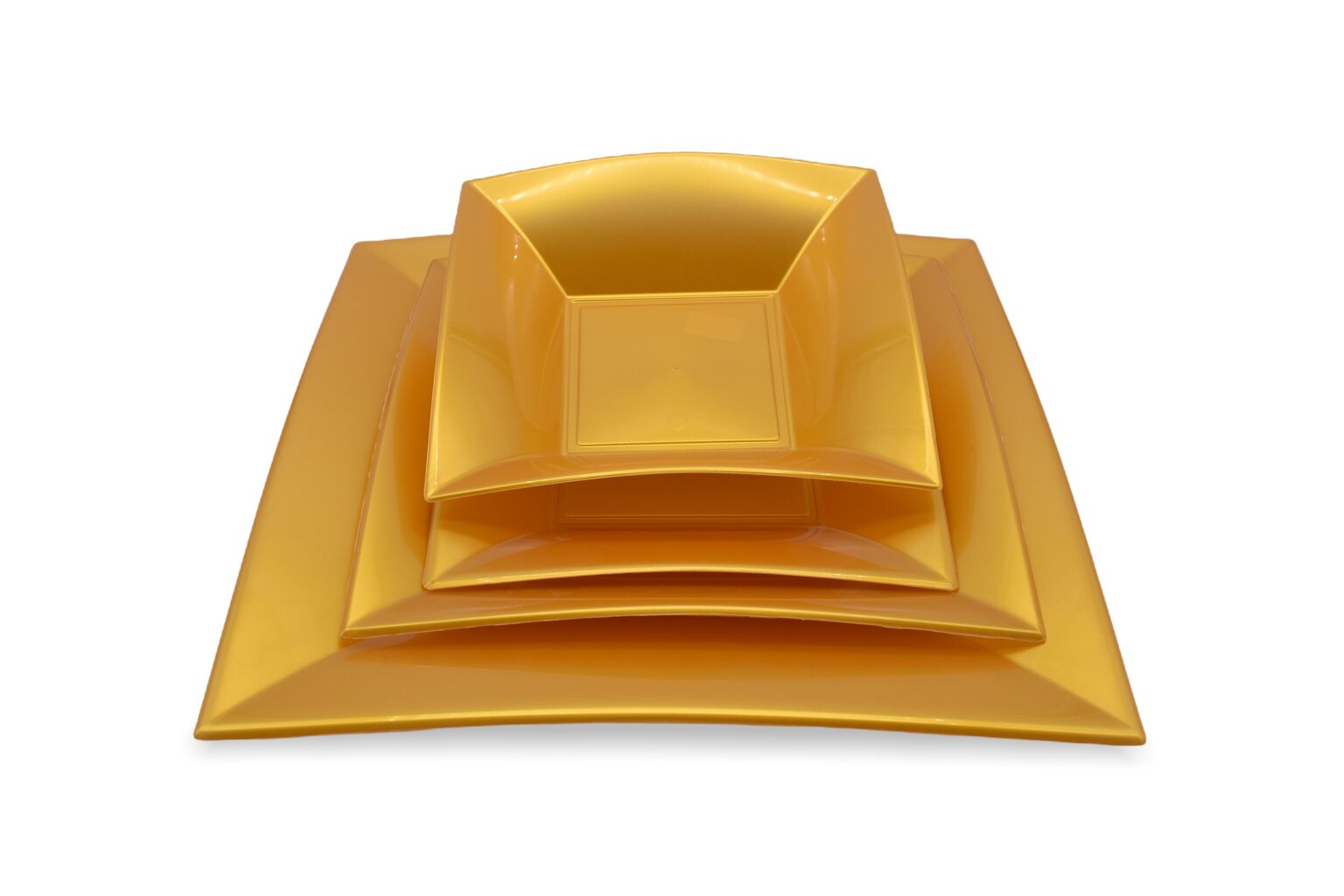 Šķīvji MoodFood, zeltaini, 23x23 cm, 12 gab. cena un informācija | Trauki, šķīvji, pusdienu servīzes | 220.lv