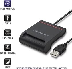 Qoltec 50642 karšu lasītājs цена и информация | Адаптеры и USB разветвители | 220.lv