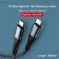 Yesido Fast charge USB C (Type c to Type C) 60 W, 2 m, mod. CA67 cena un informācija | Savienotājkabeļi | 220.lv