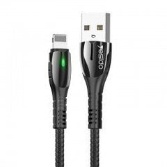 Высококачественный и прочный кабель Yesido Fast charge USB to USB C(to Type C) with LED Light, zink alloy, 1.2 м, mod. CA43 цена и информация | Кабели для телефонов | 220.lv