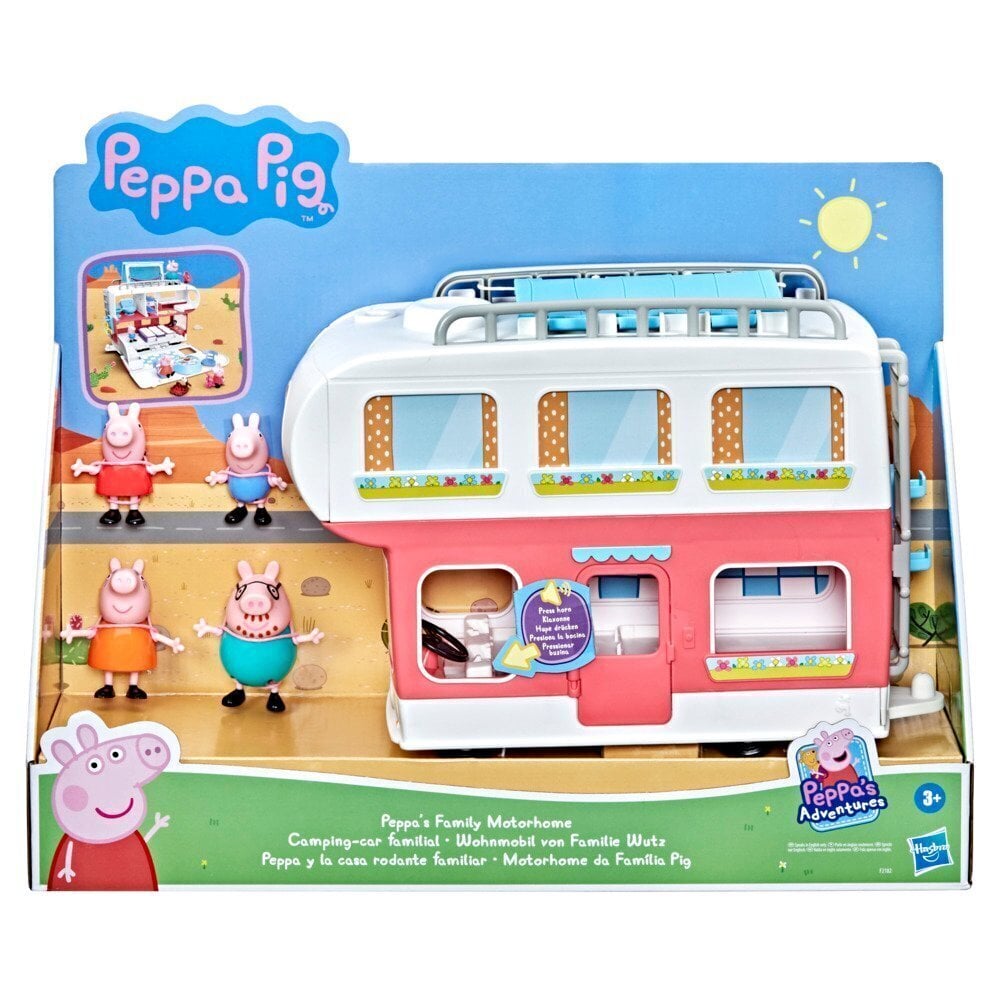 PEPPA PIG Rotaļu komplekts ´´Peppas ģimenes māja uz riteņiem´´ cena un informācija | Rotaļlietas meitenēm | 220.lv