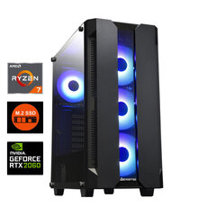 Mgamer Ryzen 7 5700G 16GB DDR4 512GB NVME SSD 1TB HDD RTX2060 6GB Windows 10 Stacionārais dators цена и информация | Стационарные компьютеры | 220.lv