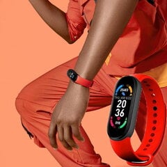 iWear SM6 Fitnesa IP67 Aproce ar HR & Asinsspiediena mēr. / Soc. tīkli / Miega monitoru Sarkana cena un informācija | Fitnesa aproces | 220.lv