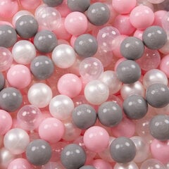 Selonis Круглый детский бассейн с мячиками 90x30см/200 шариков ∅ 6см, сертифицирован в ЕС, розовый:pearl/серый/прозрачный/розовая пудра цена и информация | Игрушки для малышей | 220.lv