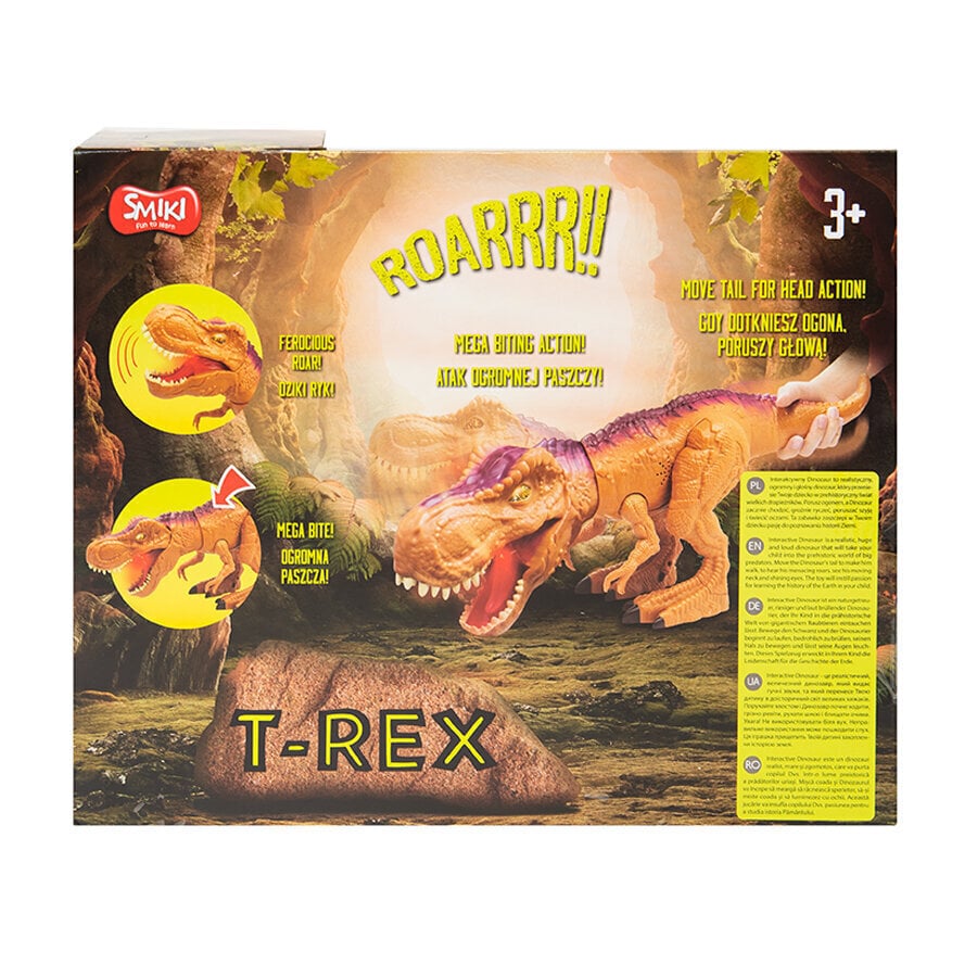Dinozaura T-Rex figūra ar skaņām un gaismām Smiki cena un informācija | Rotaļlietas zēniem | 220.lv