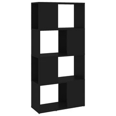 Книжный шкаф/перегородка, 60x24x124,5 см, черная цена и информация | Полки | 220.lv