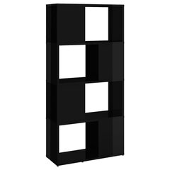 Книжный шкаф/перегородка, 60x24x124,5 см, черная цена и информация | Полки | 220.lv