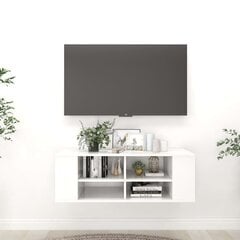 TV skapītis, balts, 102x35x35 cm цена и информация | Тумбы под телевизор | 220.lv