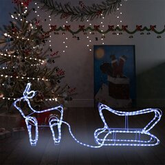 Ziemassvētku āra rotājums ar briežiem un kamanām, 252 LED gaismas цена и информация | Рождественские украшения | 220.lv